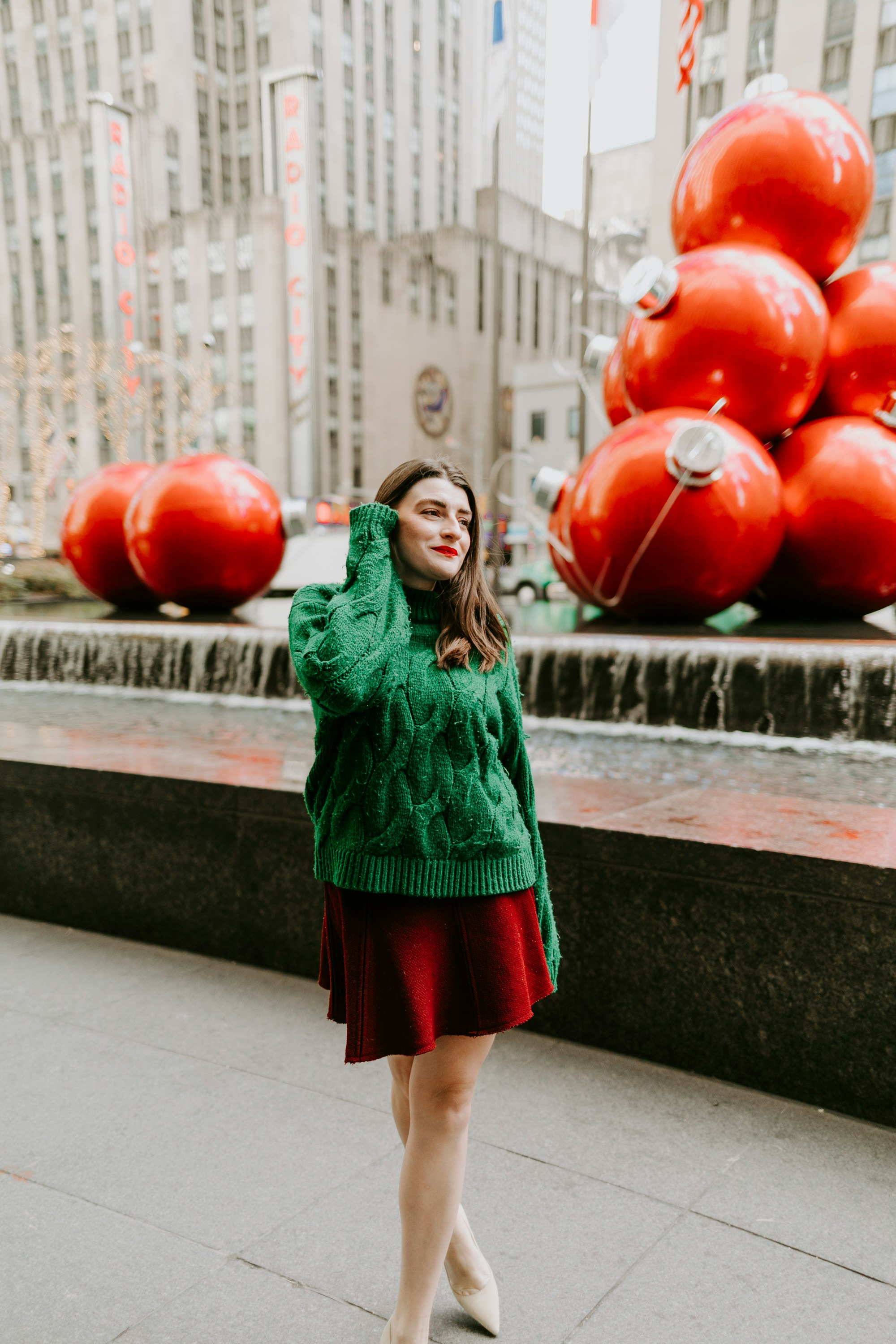 Anna Wojtowicz of The AW Creative is an SEO and Pinterest Marketing Specialist for eCommerce brands that are ready to scale. New York City 5th Ave lifestyle photoshoot. Check out theawcreative.com to learn more. 

Anna is wearing a Christmas outfit in midtown, Manhattan where everyone goes during the holiday season to see Christmas lights and the famous Rockefeller Christmas tree. 