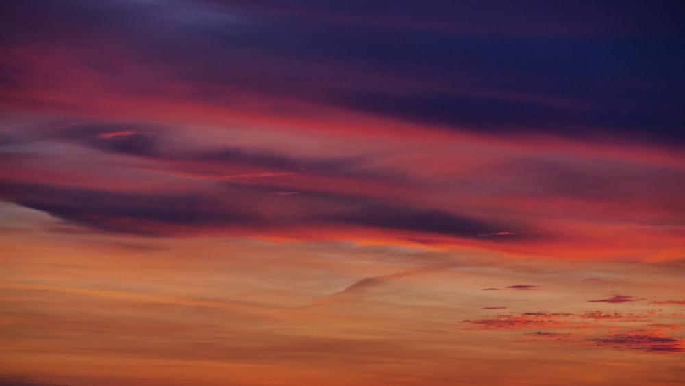 red and blue sky during sunset