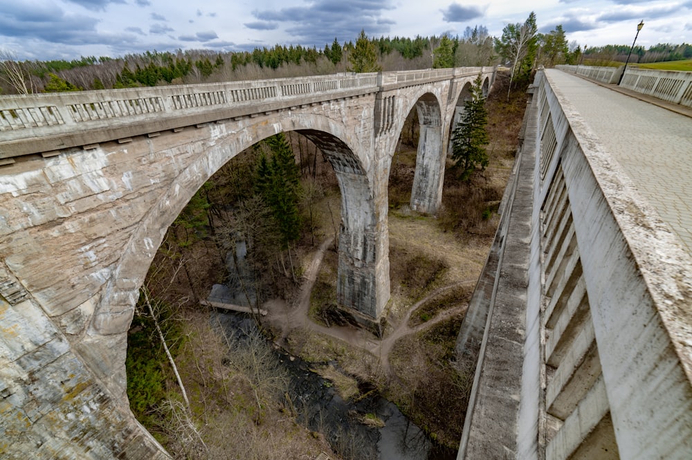 white concrete bridge over river