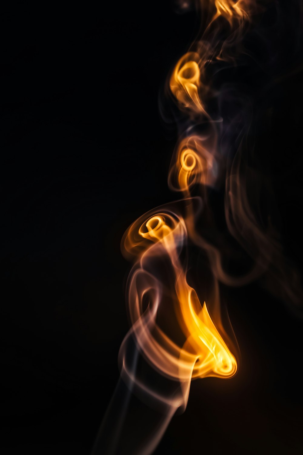 yellow and white smoke illustration