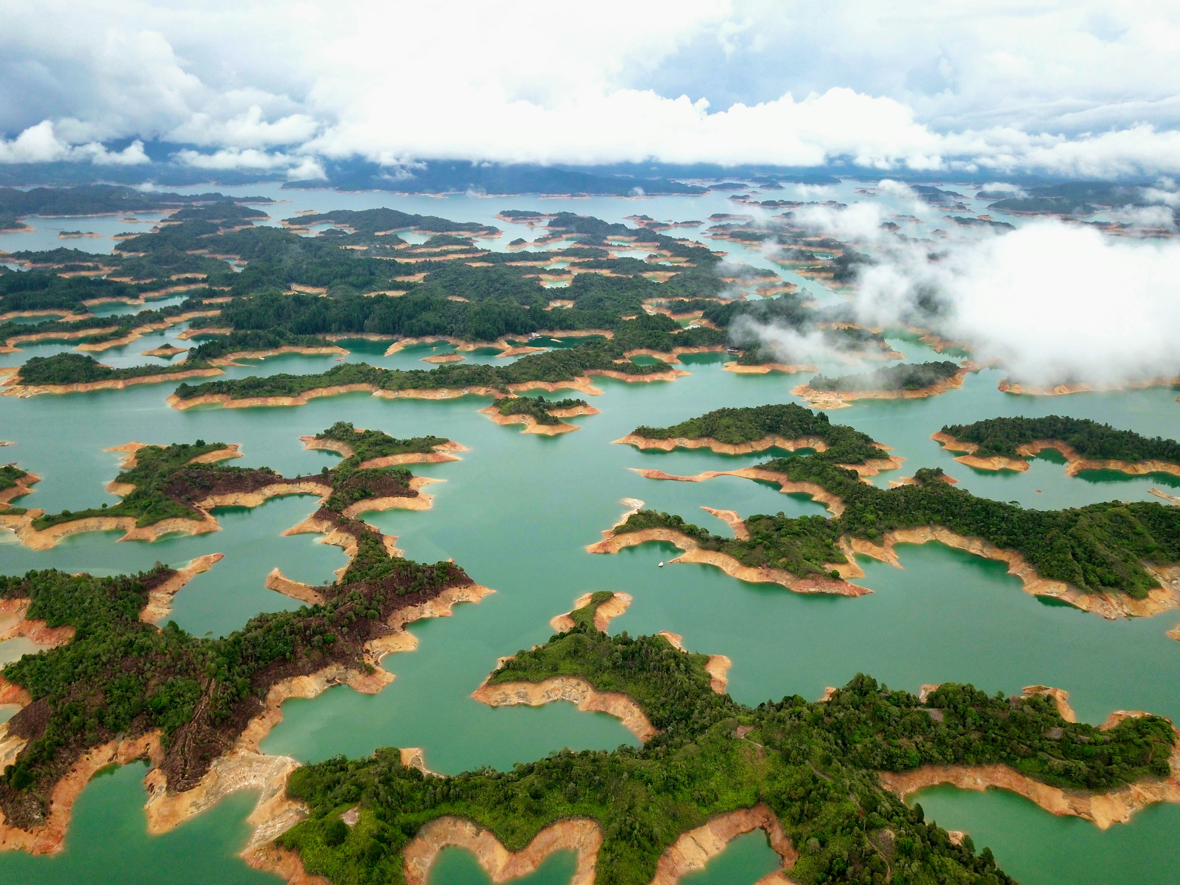 Amazing island formations in Guatapé, Antioquia, Colombia.