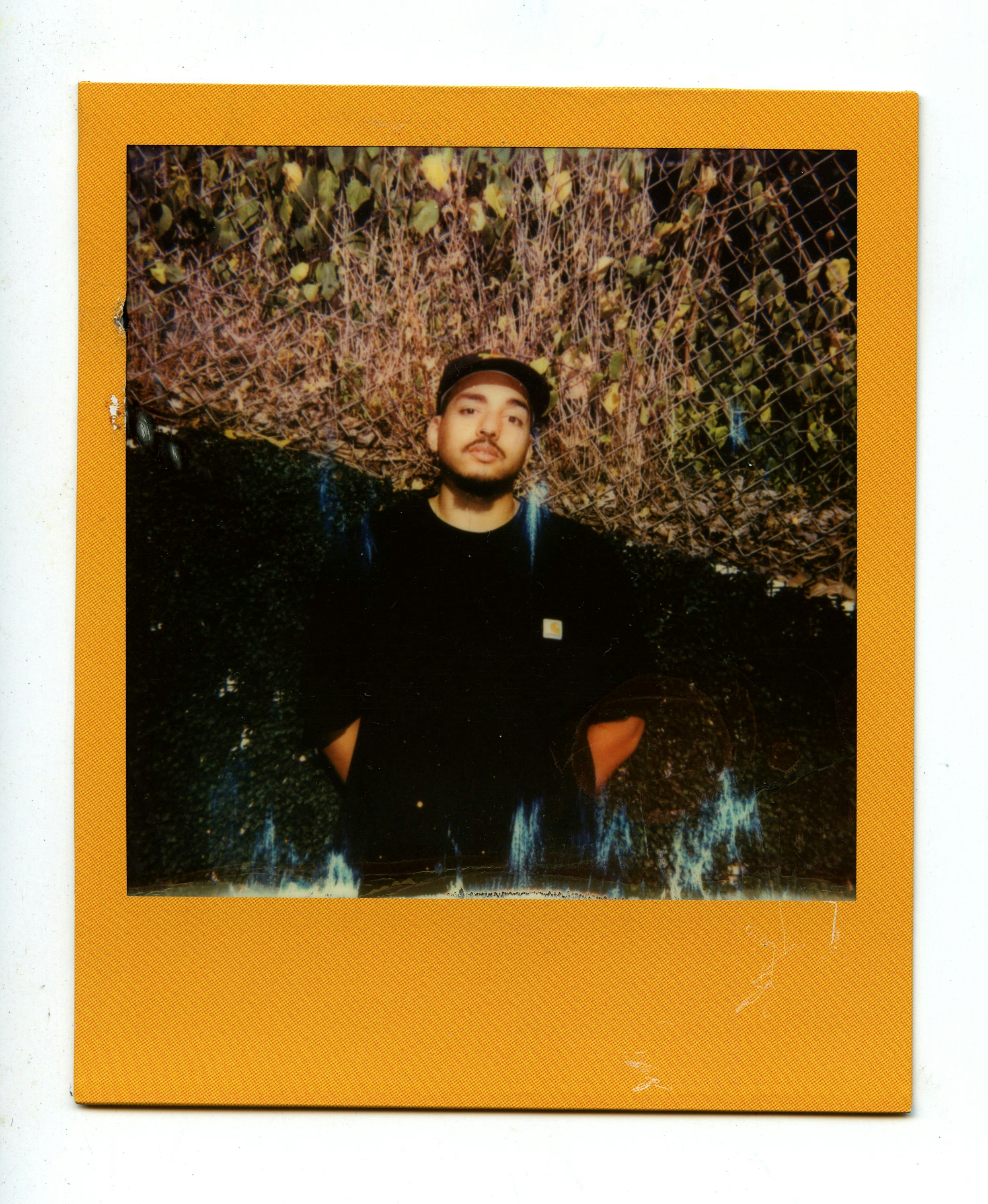 Polaroid of Heath240 while creating the visualizer for 'Chirp'