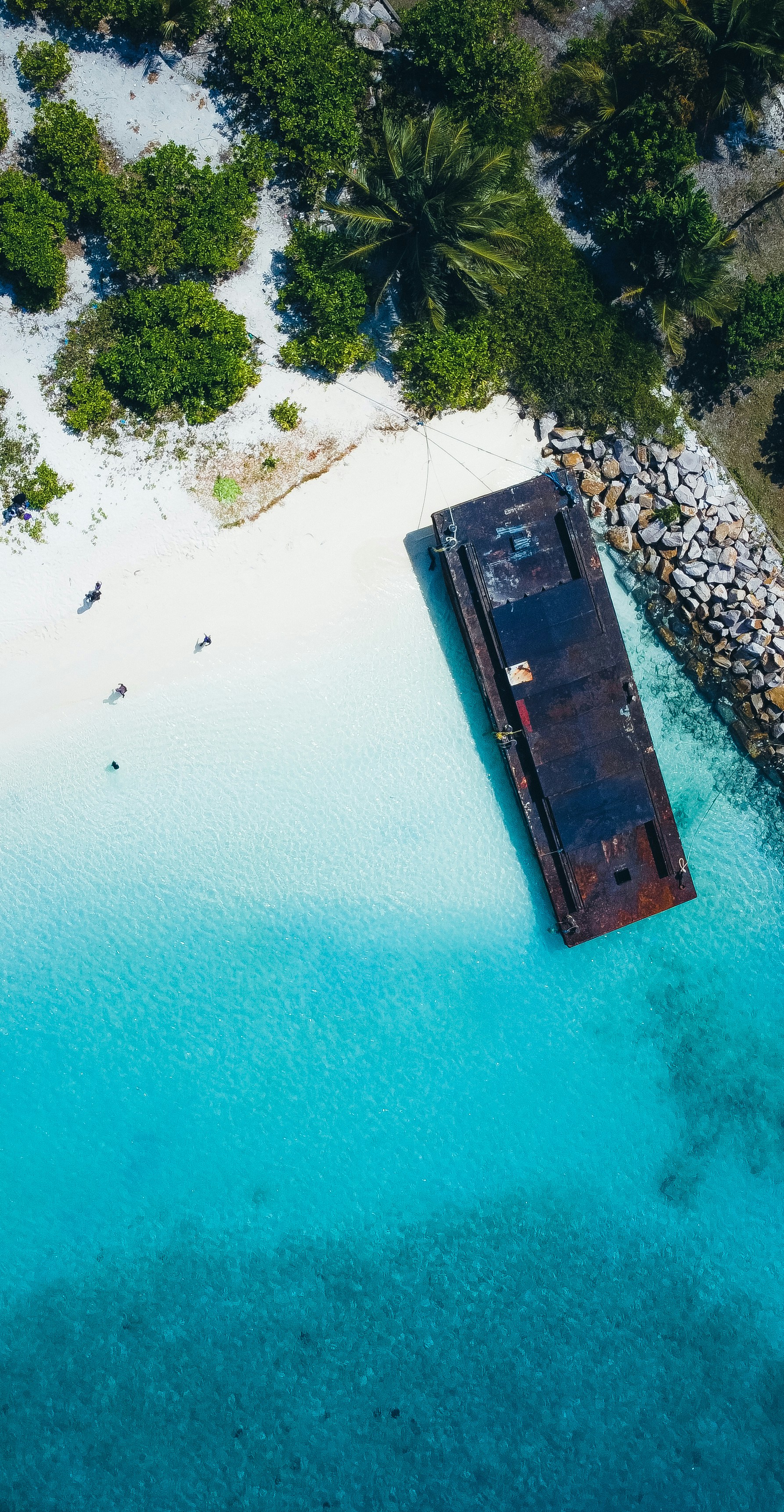 Veduta aerea della casa verde e marrone vicino allo specchio d'acqua durante il giorno