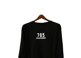 black long sleeve shirt on white background