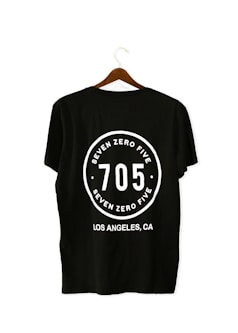 black and white crew neck t-shirt