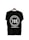 A black T-shirt is displayed on a wooden hanger with a bold white print on the back. The print includes the numbers '705' in large font, encased within a circular design. Above and below the numbers, the words 'SEVEN ZERO FIVE' and 'LOS ANGELES, CA' are printed respectively.