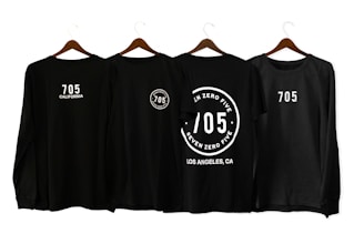 black and white crew neck shirt