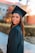 woman in blue academic dress