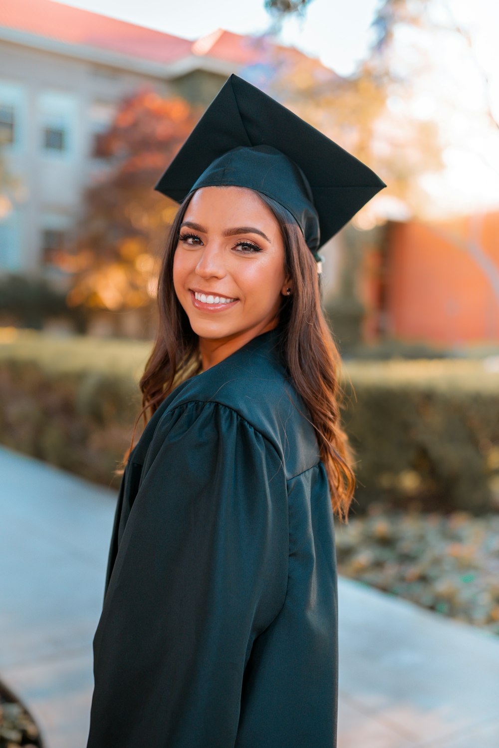 woman in blue academic dress