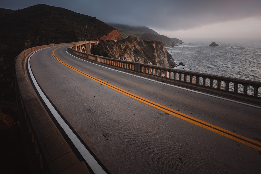 black asphalt road near body of water during daytime