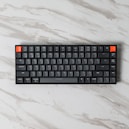 black and orange computer keyboard