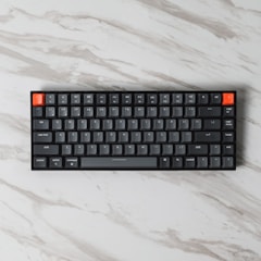 black and orange computer keyboard