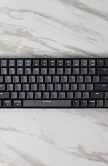 black and orange computer keyboard