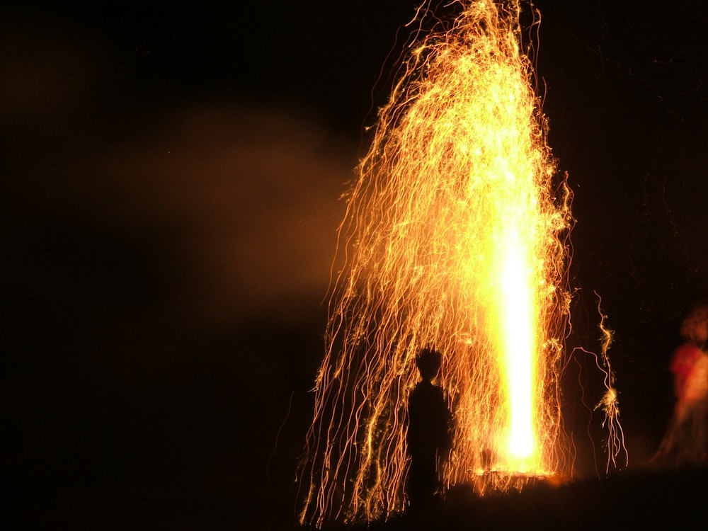 Fotografía de lapso de tiempo de fuego