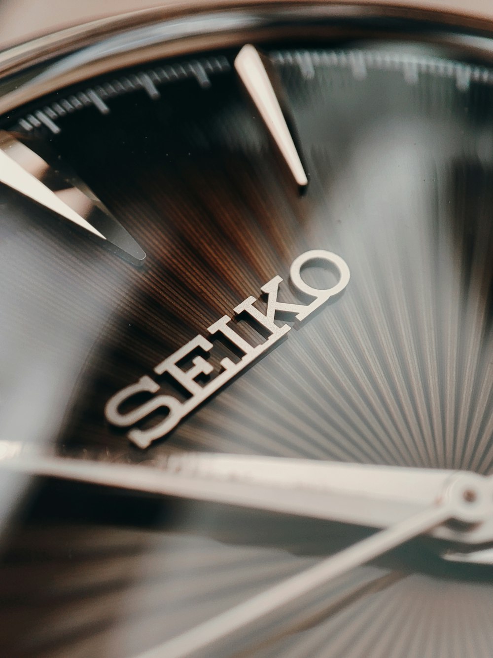 a close up of a clock with the word seiko on it
