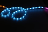 blue and white light fixture