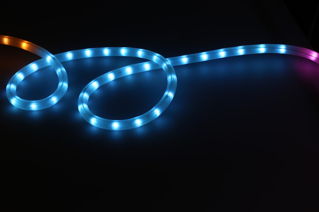 blue and white light fixture, Light