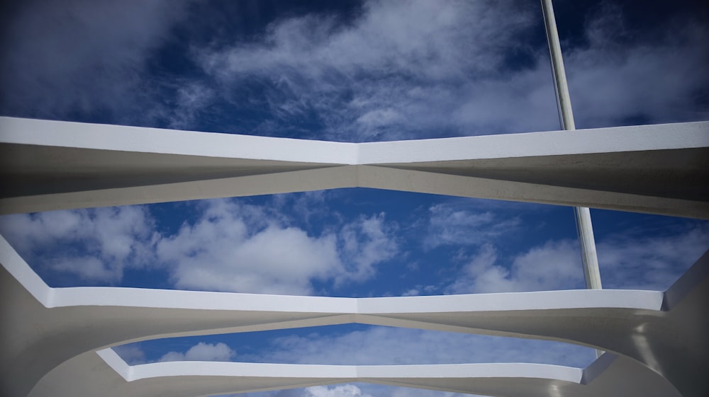 white clouds and blue sky