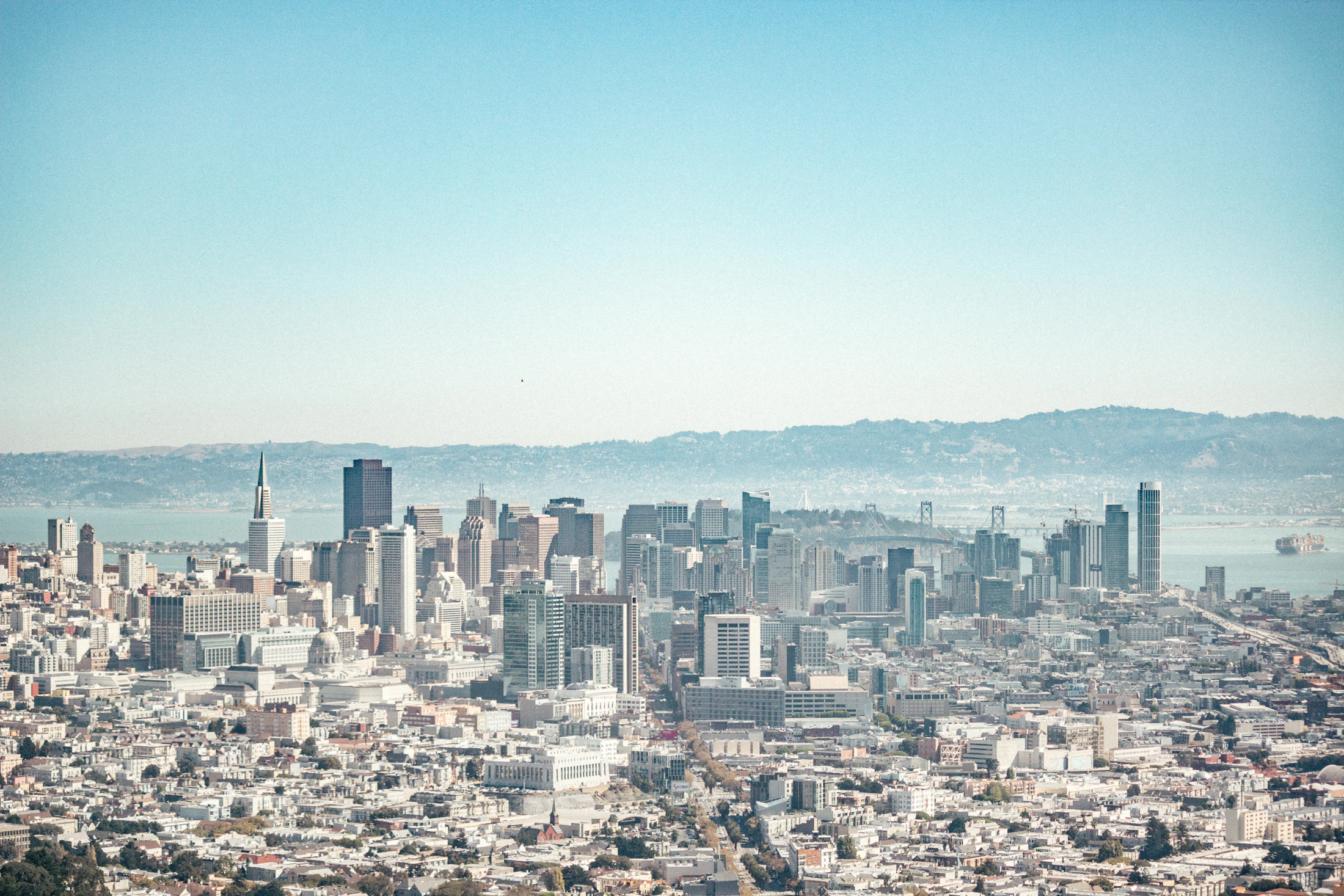 City-center skyline with skyscrapers