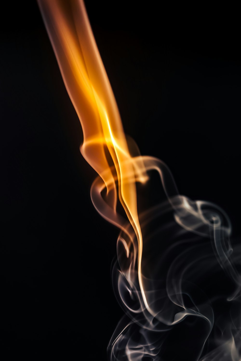 orange and white smoke illustration