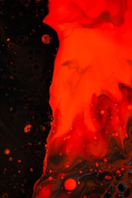 red and black abstract painting