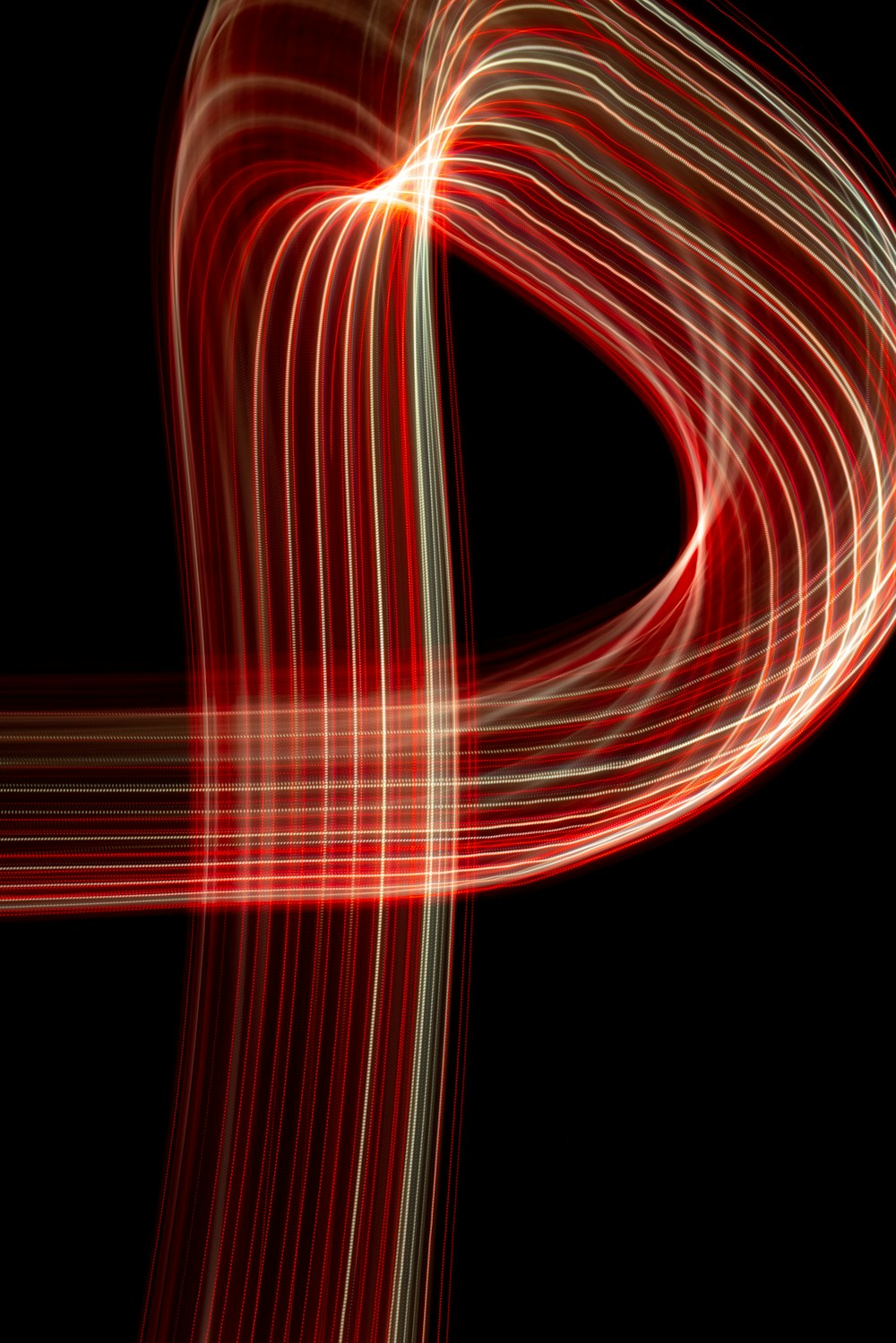 red and white light digital wallpaper