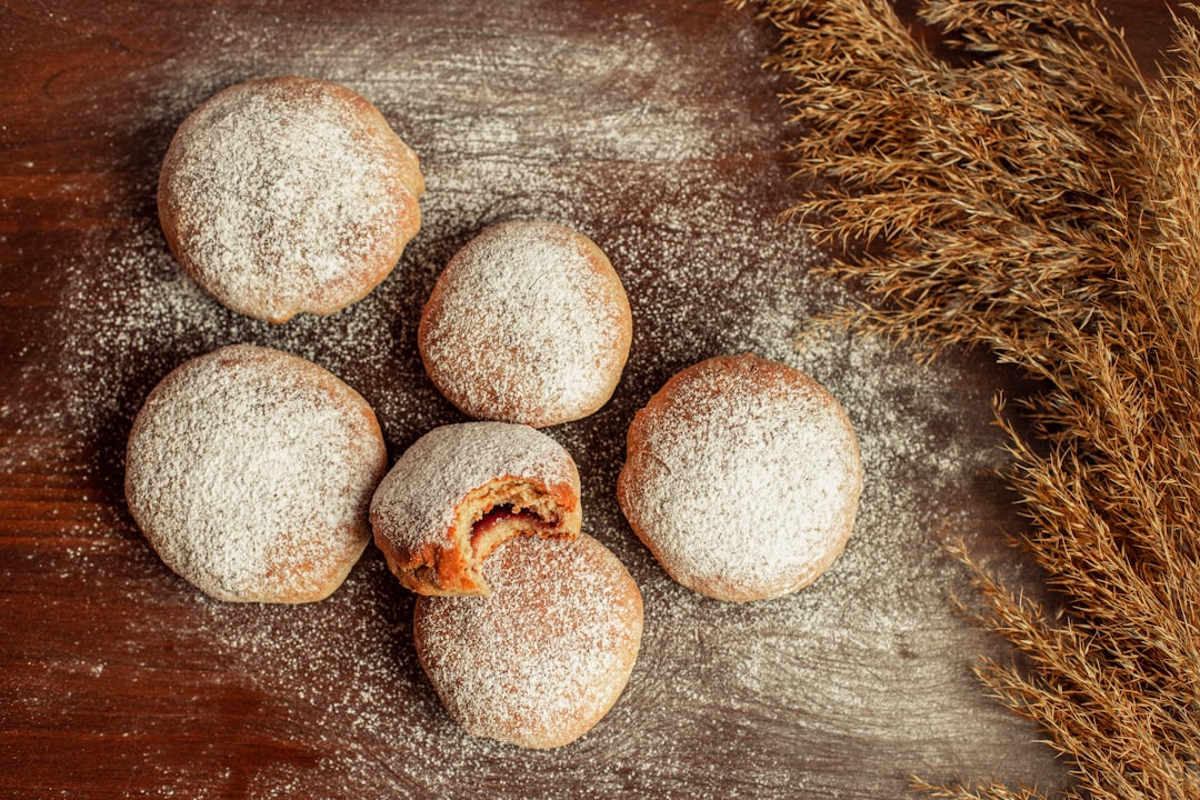 brown round food on brown wooden table