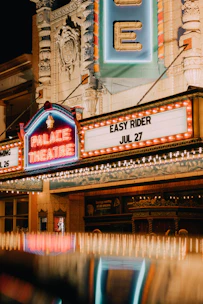 black and red led signage