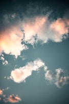 blue and orange cloudy sky