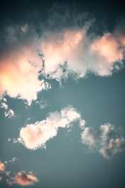 blue and orange cloudy sky