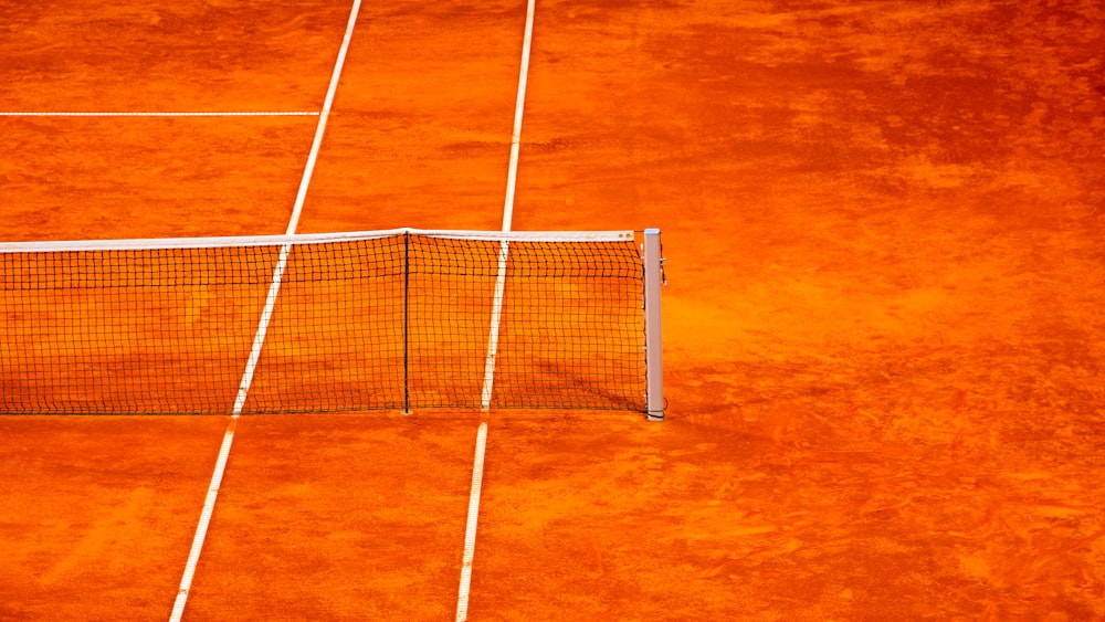 white net on brown floor