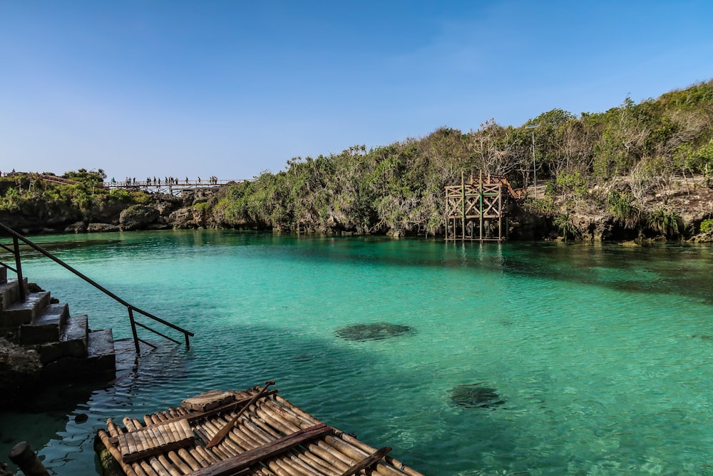 brown wooden dock on body of water during daytime