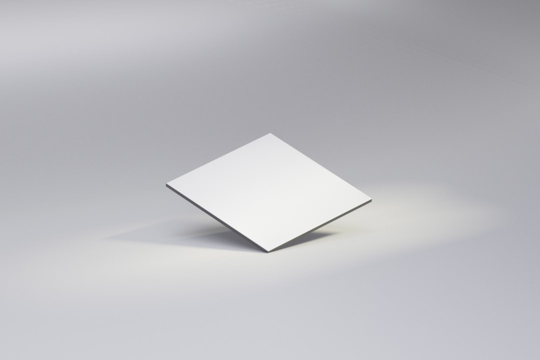 white paper on white surface