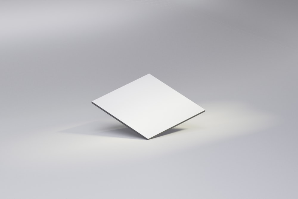 white paper on white surface