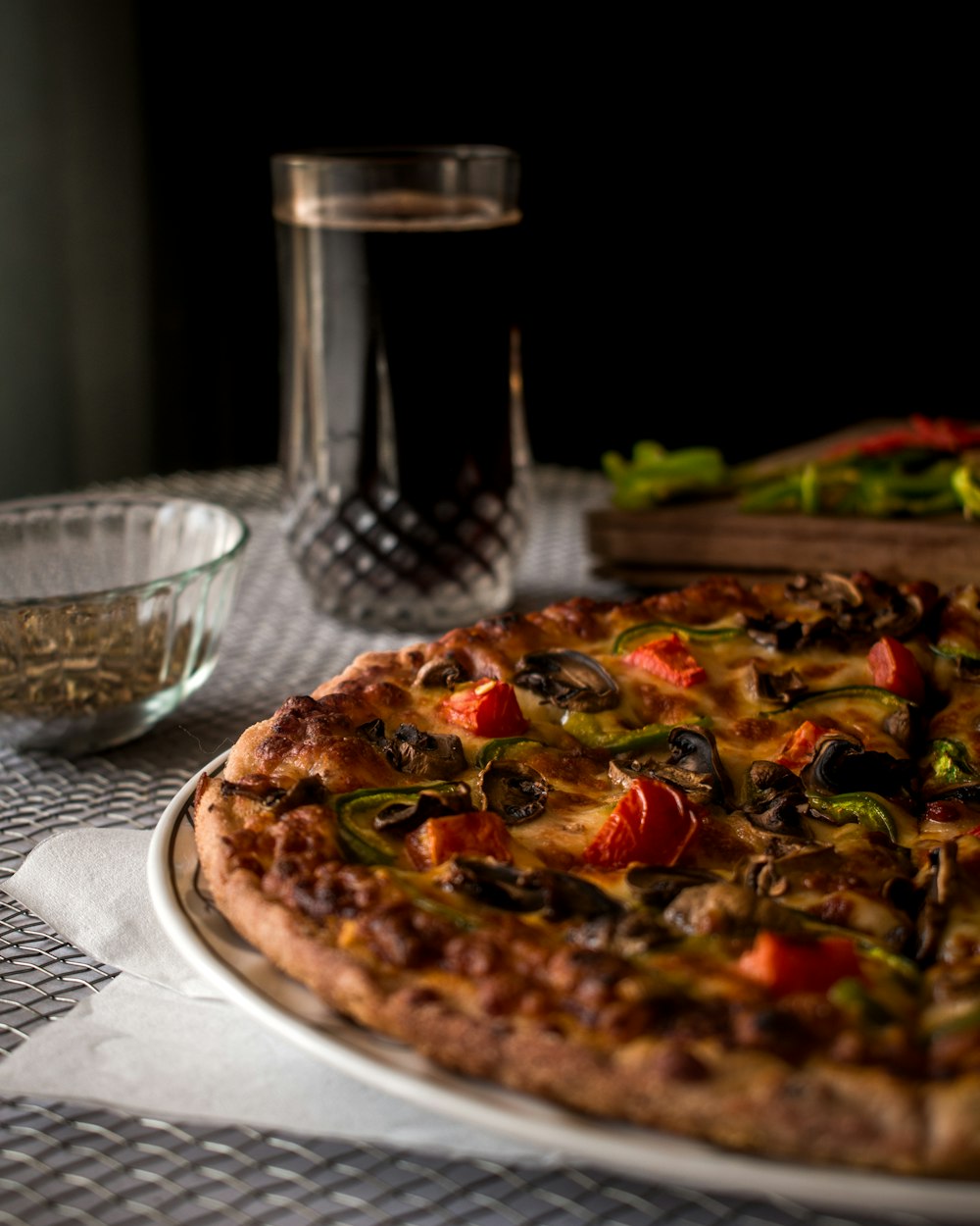 pizza on white ceramic plate