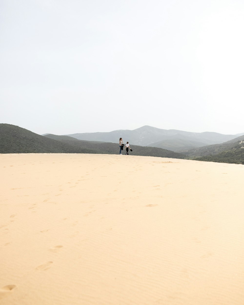 person walking on brown sand during daytime