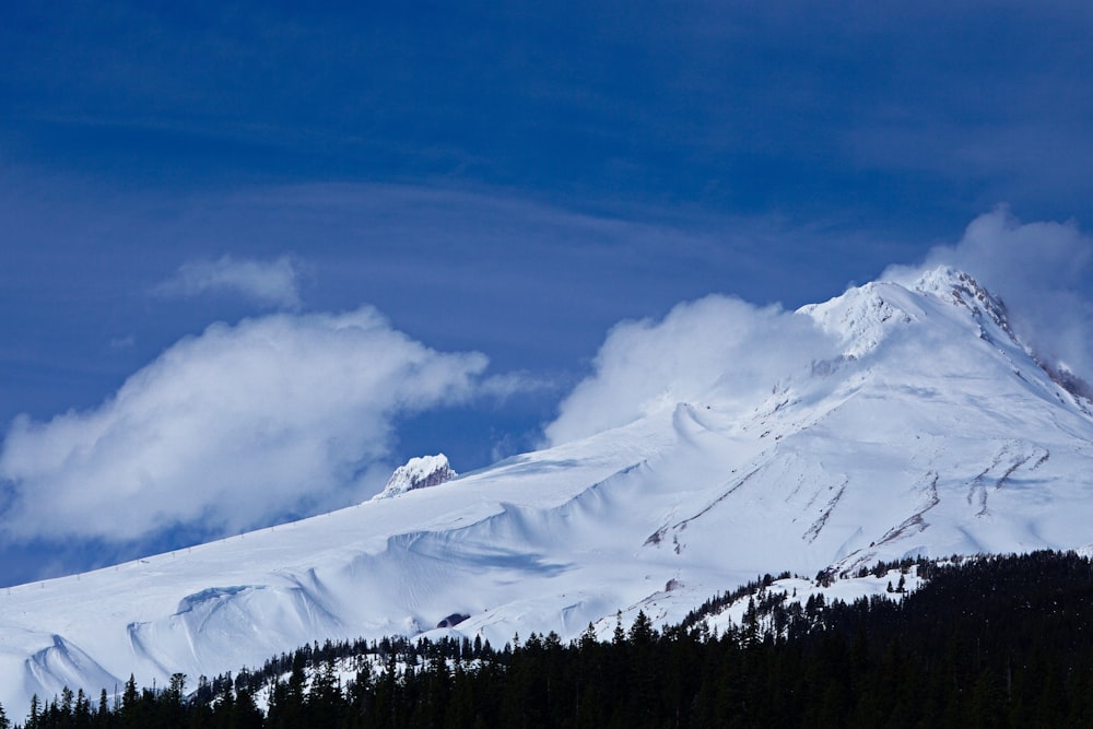 snow covered mountain under blue sky during daytime