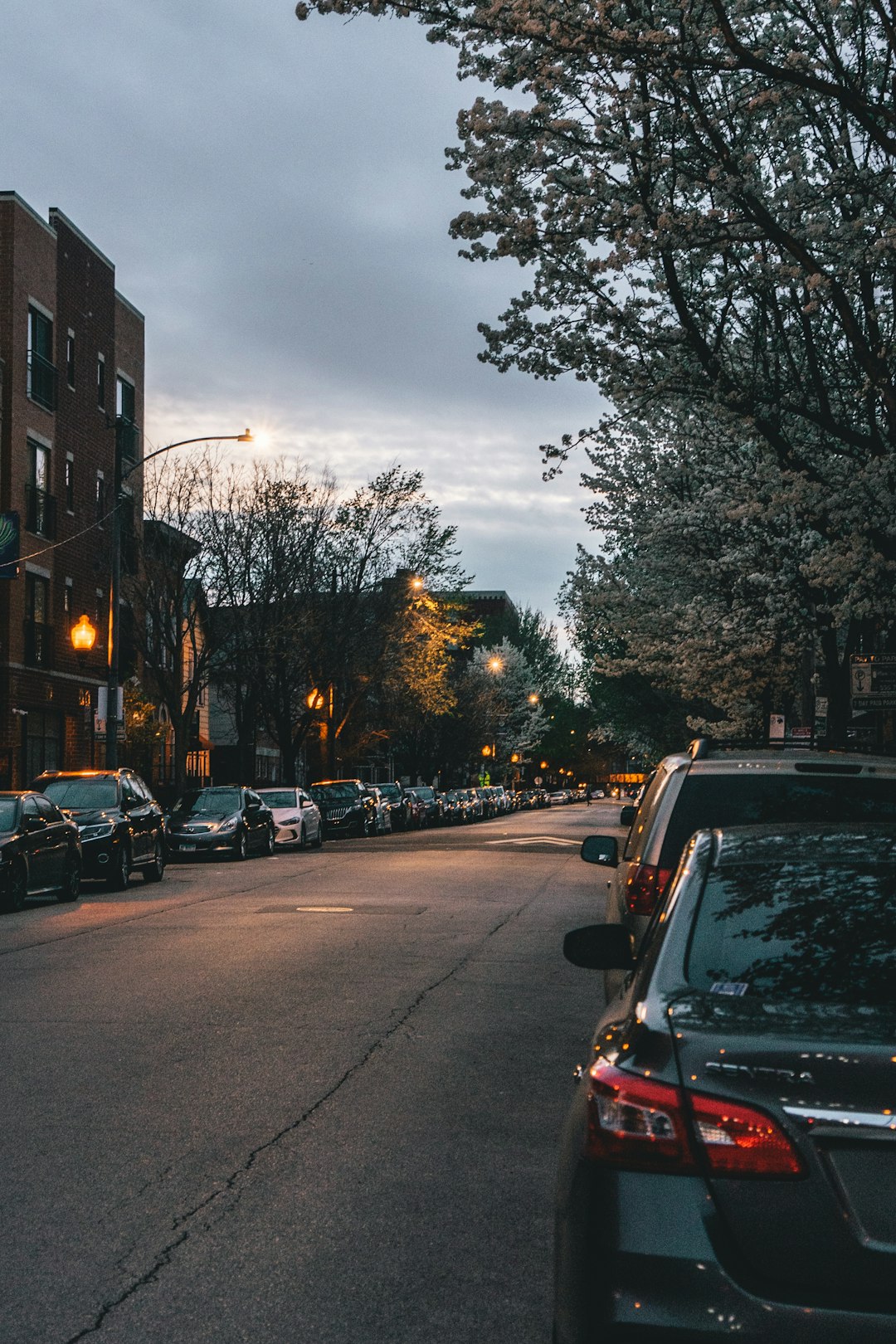 cars parked on side of the road during daytime