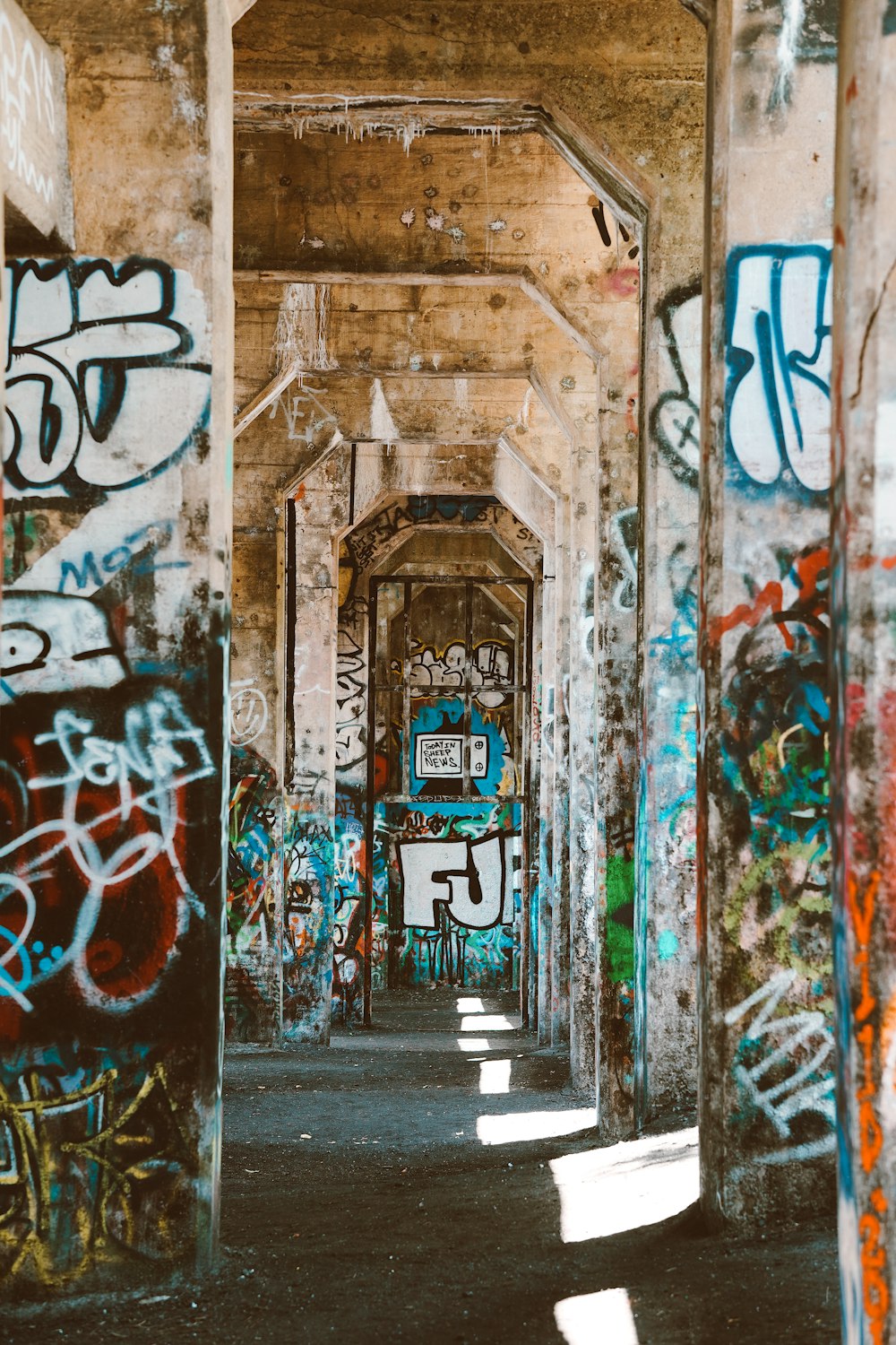 red white and black graffiti