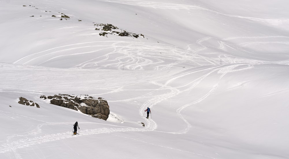 persone che camminano sul campo innevato durante il giorno