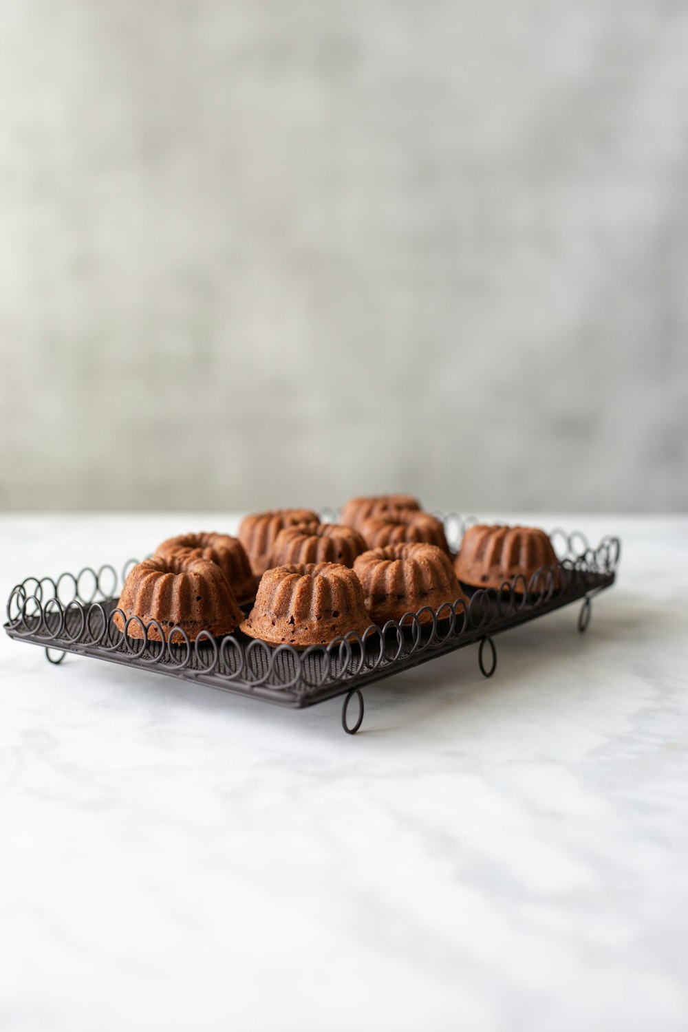 brown bread on stainless steel rack