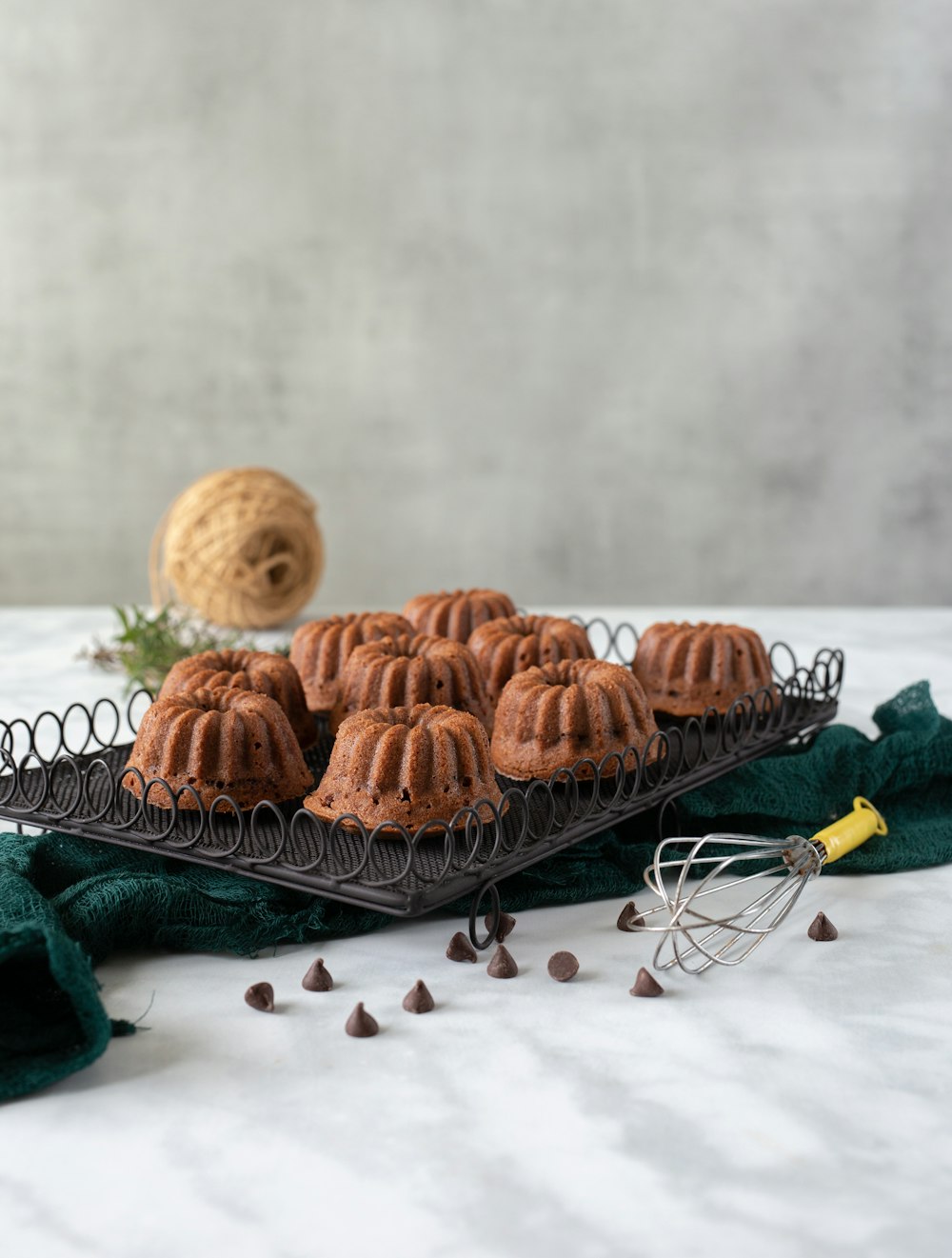 brown cookies on black tray