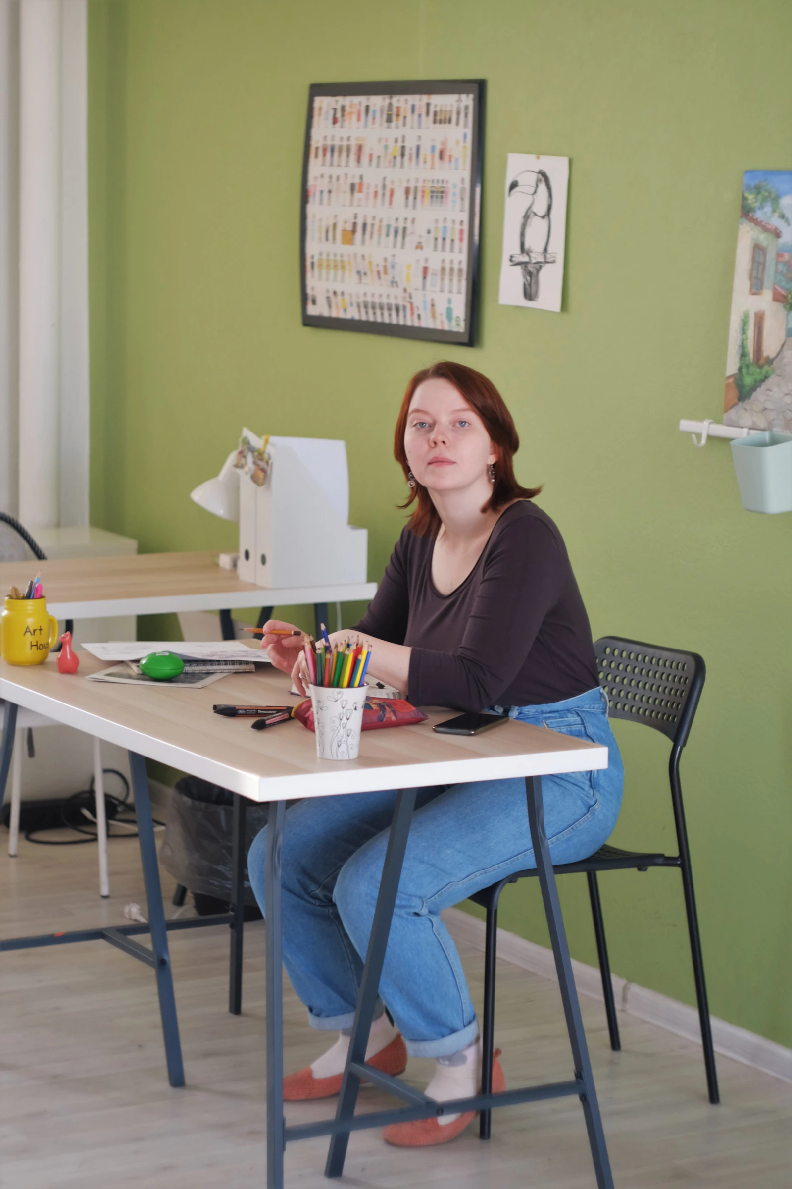 Counsellor seated at her desk in the UDAAN office