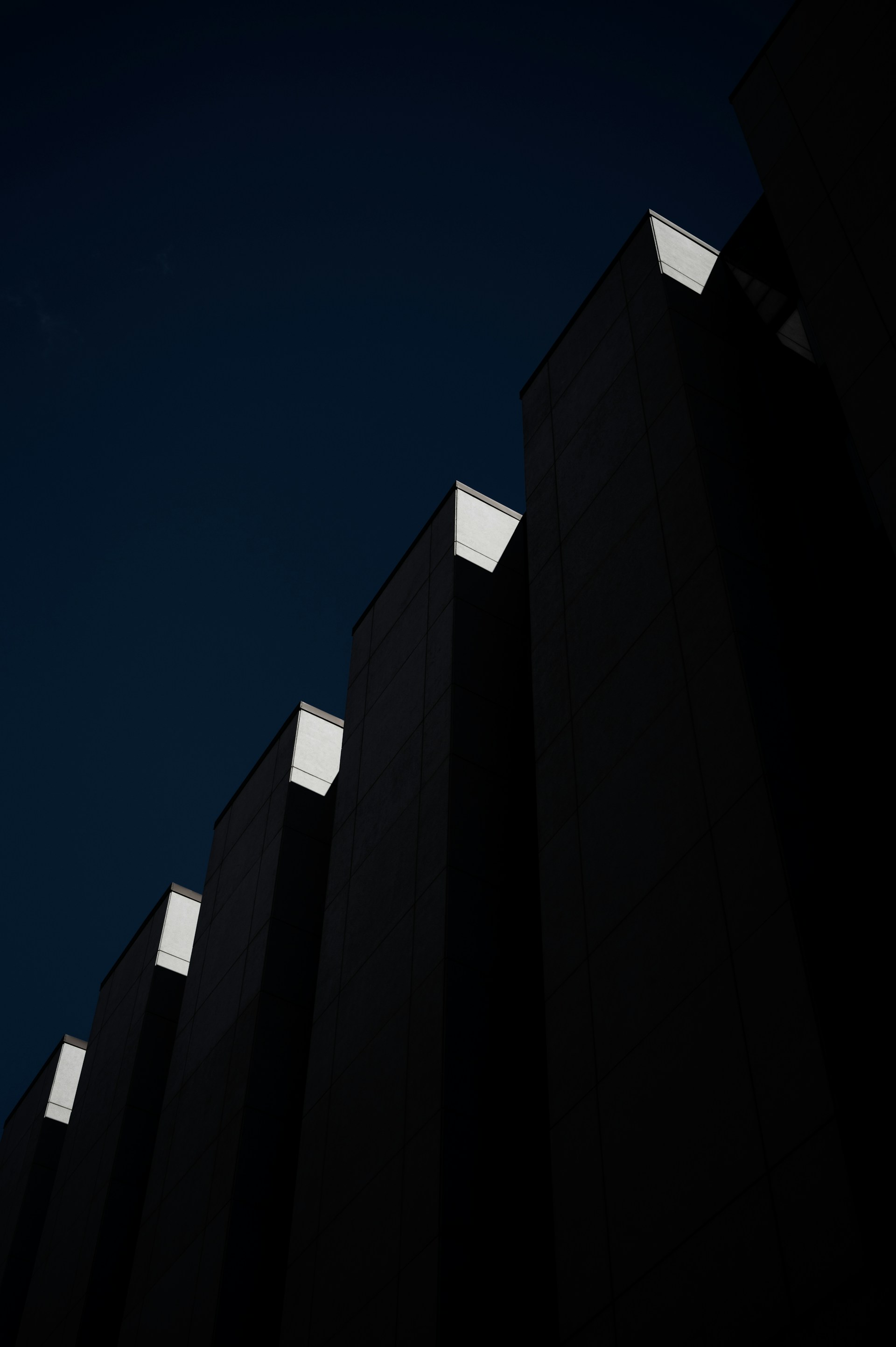 black and white concrete building