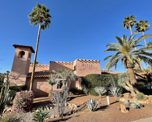 Southern California homes and palms