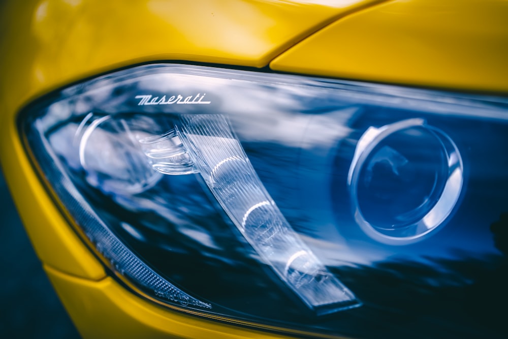 yellow and black car in close up photography