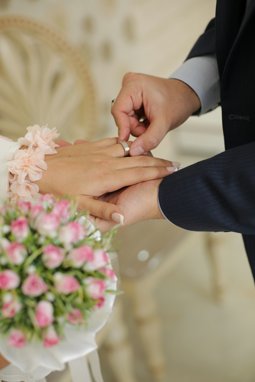 man and woman holding hands