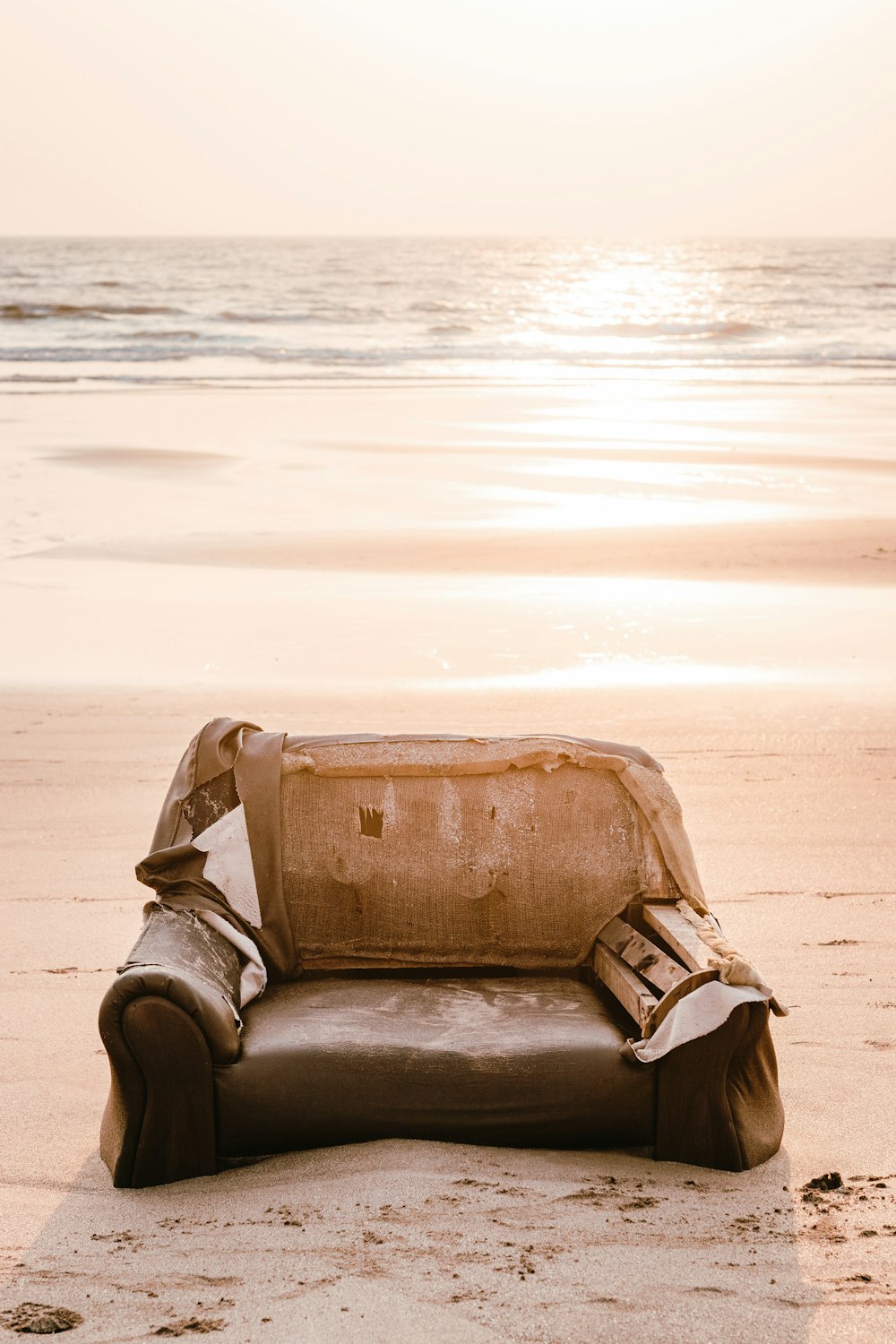 chair on sandy beach