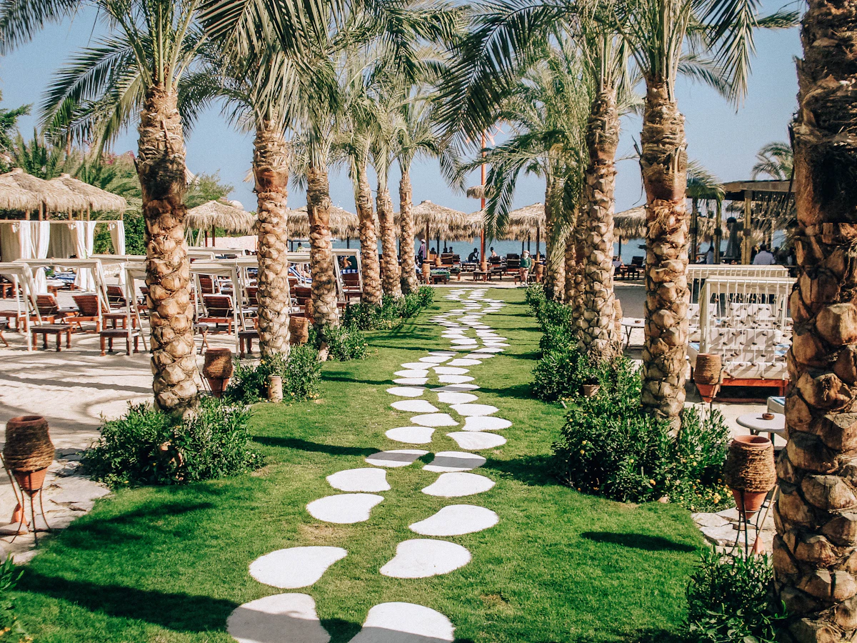The Dream Beach coastline in Hurghada, Egypt