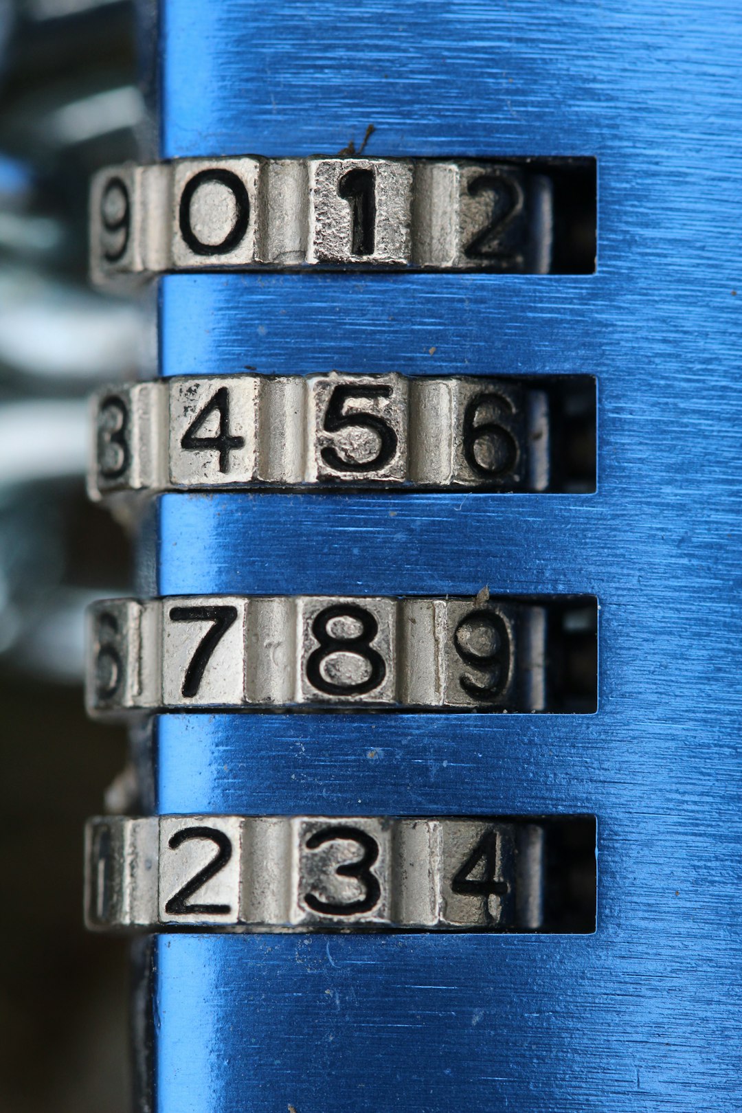  silver and black combination padlock safe